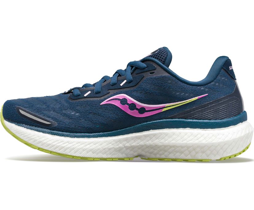 Saucony Triumph 19 Löparskor Dam Marinblå Gröna | Sverige 625VRW